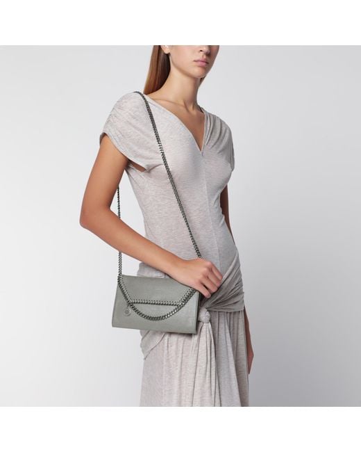 Stella McCartney Gray Light Falabella Crossbody Wallet Bag