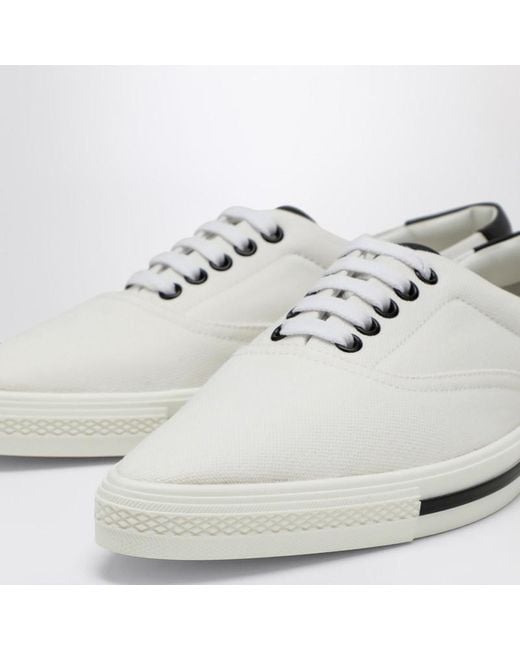 Saint Laurent White Club Low Canvas Trainer for men