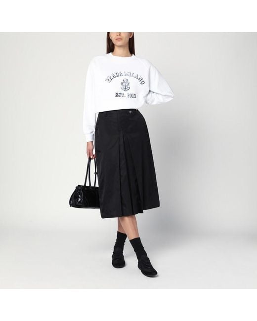 Prada Black Flared Re-Nylon Skirt