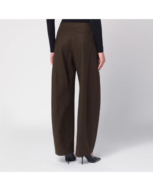 Alaïa Brown Wide Trousers
