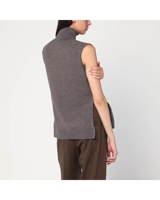 Rohe Gray Double-Layer Taupe Mélange Sweater