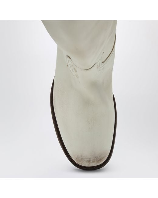 Prada White Talccolored Boots