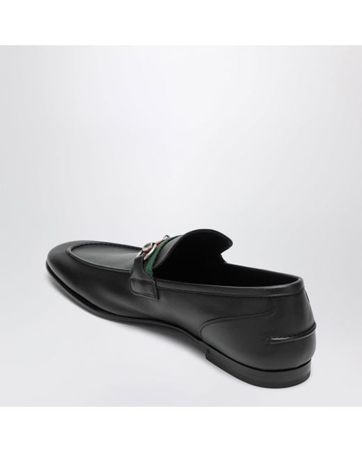 Gucci Black Como Leather Loafers for men