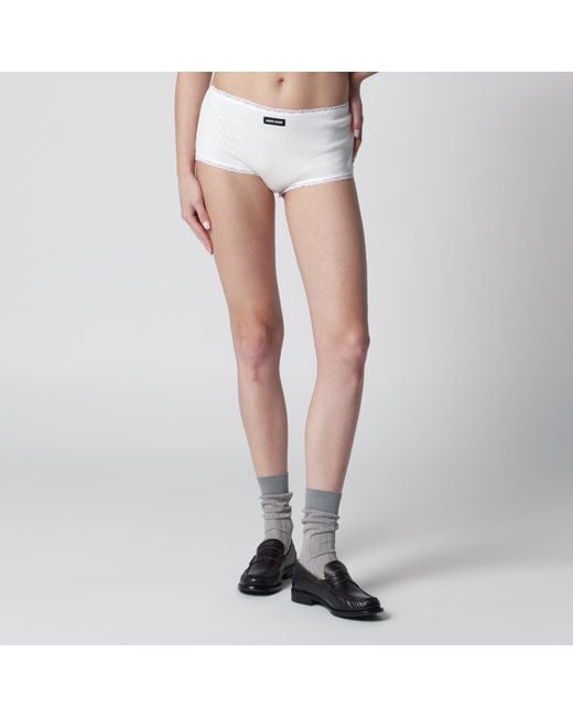 Miu Miu Gray Cotton Culottes