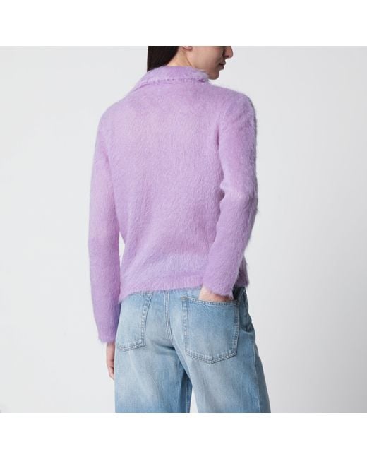 Chloé Purple Alpaca-Blend Cardigan