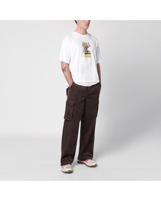 Pantalone cargo in velluto a coste di Brain Dead in Brown da Uomo