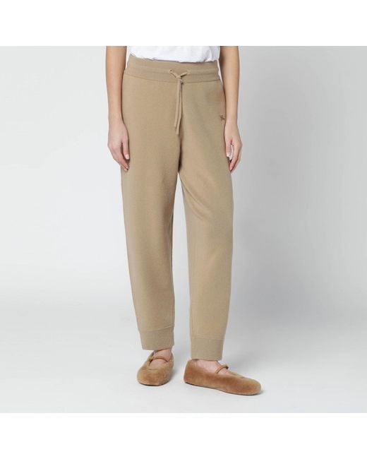 Burberry Natural Cashmere-Blend Jogging Trousers