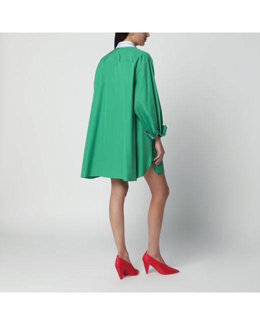Loewe Green Cotton Shirt Dress