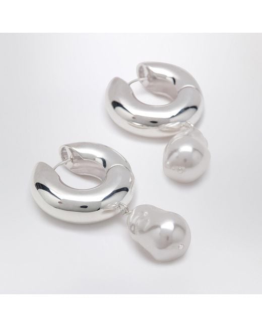 Eliou Metallic Pearl Earrings