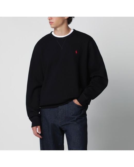 Polo Ralph Lauren Black Cotton-Blend Crewneck Sweatshirt for men