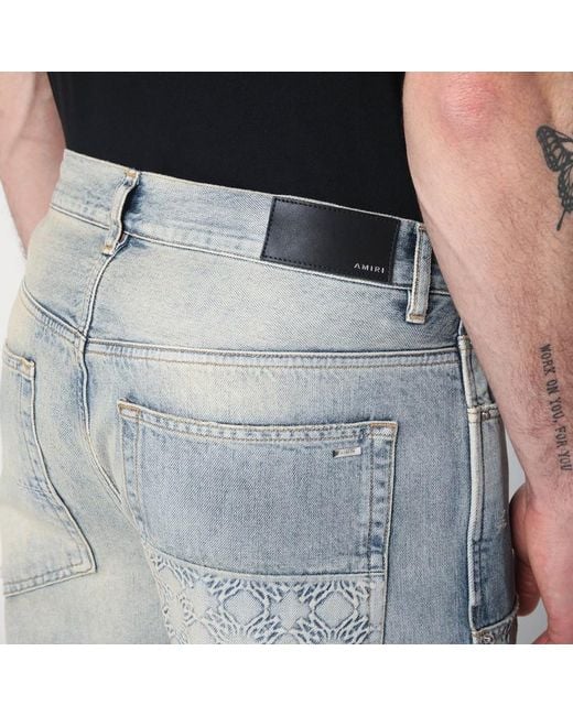 Amiri Blue Washed Jeans With Decorative Panel for men
