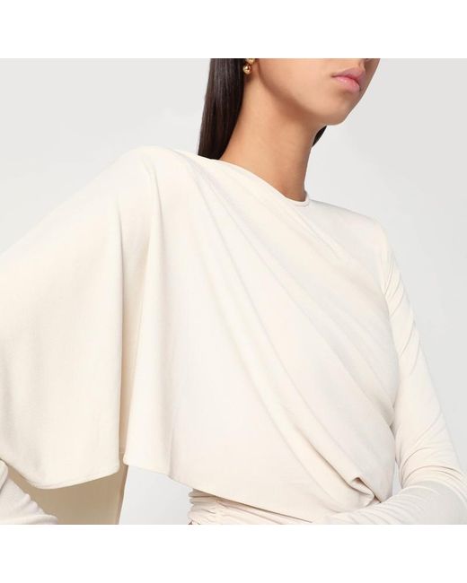 ANDAMANE Natural Xenia Elfenbein Mini-Kleid