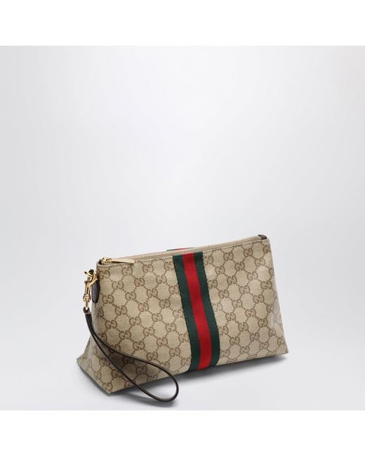 Gucci Black Small Gg Pouch With Web Ribbon for men