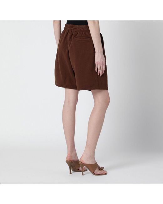 Entire studios Brown Cotton Jogging Shorts