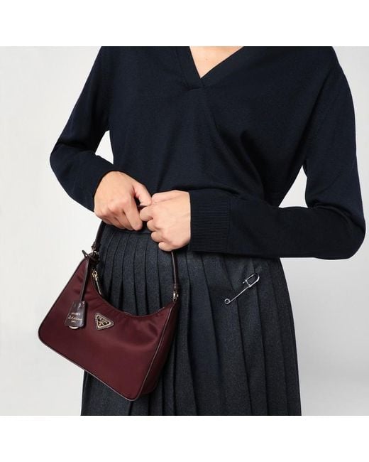 Borsa a mano re-edition 2005 di Prada in Purple