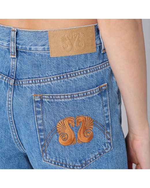 Jean Large Java Bleu Clair Blazé Milano en coloris Blue