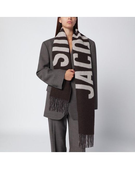 Jacquemus Brown Multi- Scarf With Logo