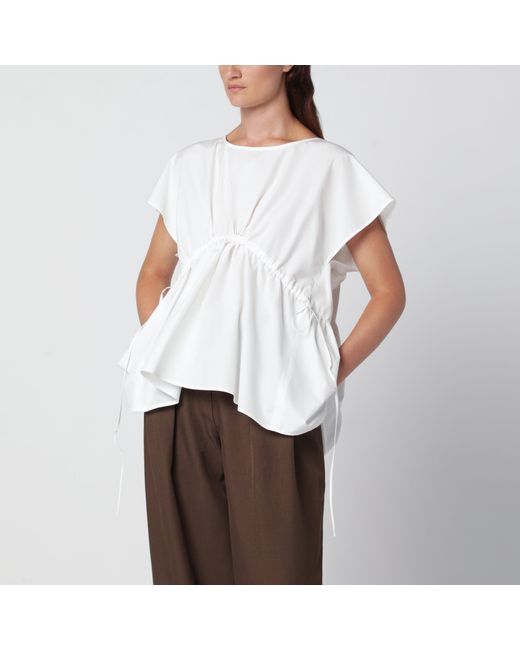 Weekend by Maxmara White Cotton Poplin Blouse