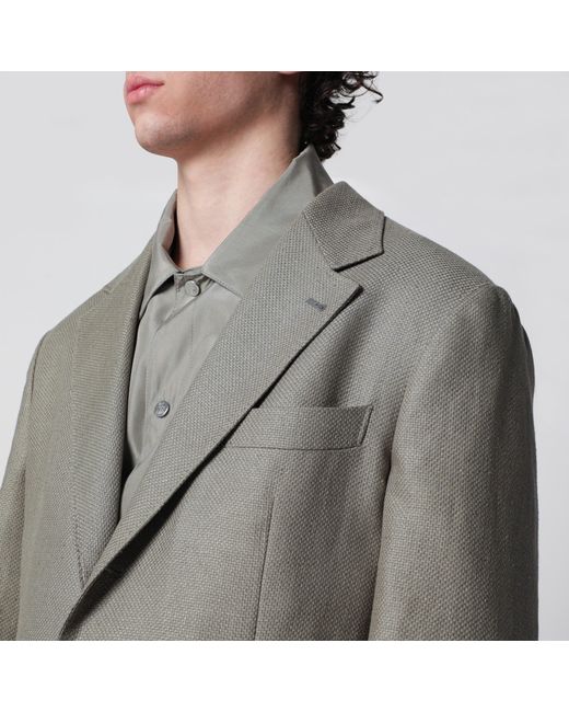 Brunello Cucinelli Gray Deconstructed Cavallo Jacket for men