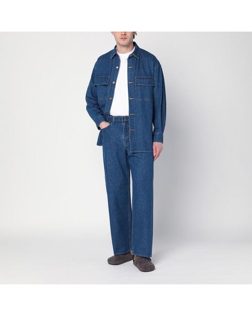 Auralee Blaues Jeanshemd Aus Denim in Blue für Herren