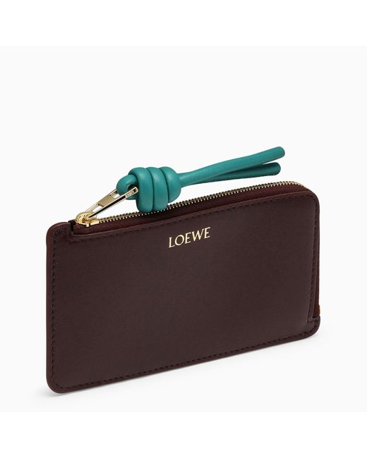 Loewe Red Knot /emerald Card Holder