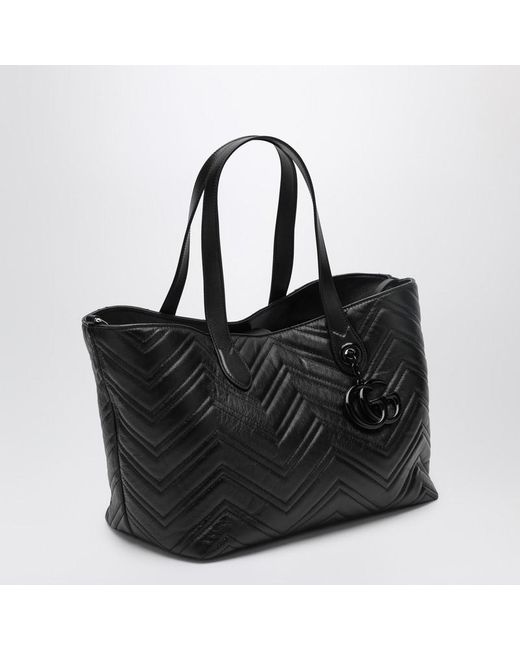 Gucci Black Mittelgroße Gg-Marmont-Shopping-Bag