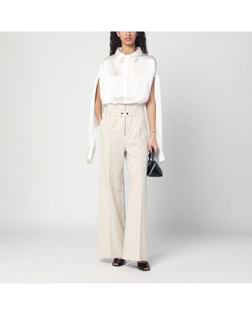 Chemise Blanche En Soie Erika Cavallini Semi Couture en coloris White