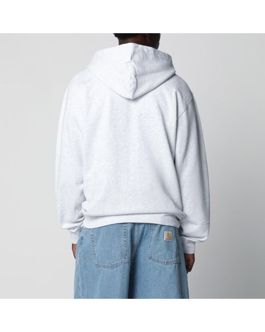 Jacquemus White Hoodie With Grosgrain Logo for men