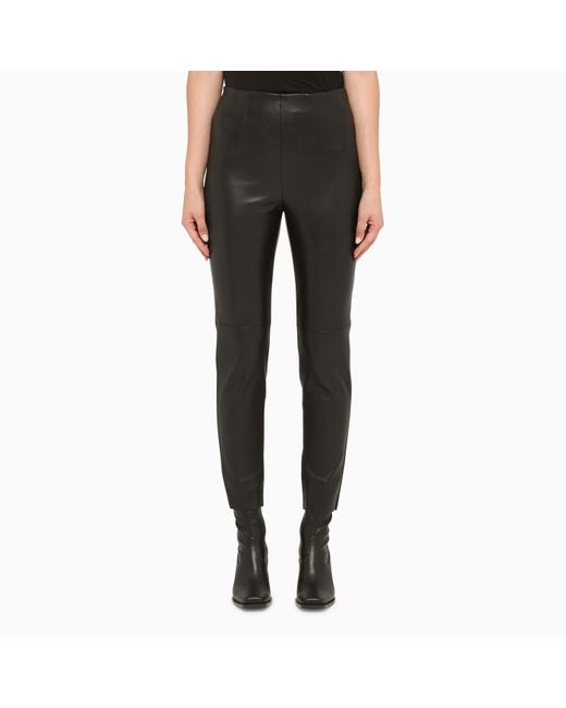 Philosophy Black Faux Leather Skinny Trousers