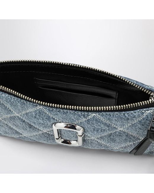 Marc Jacobs Blue Pochette Snapshot Aus Gestepptem Denim