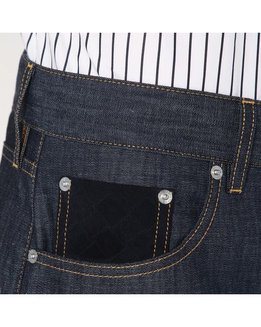 Bottega Veneta Indigoblaue Jeans Mit Umschlag in Blue für Herren