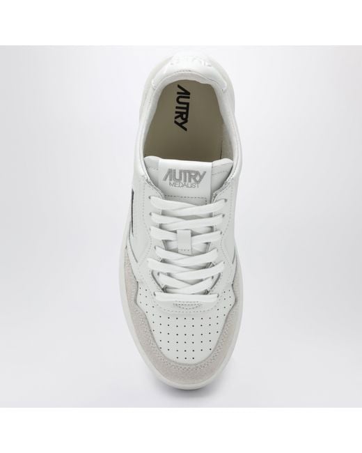 Autry White Medalist Low Sneakers for men