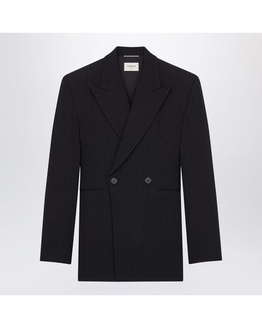 Saint Laurent Blue Double-Breasted Jacket for men