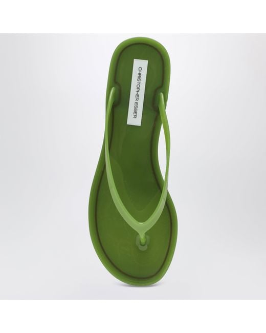 Christopher Esber Green Jo Thong Sandals