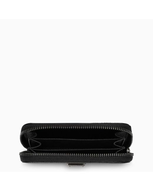 Dolce & Gabbana Dolce&gabbana Black Dauphine Leather Zipped Wallet for men