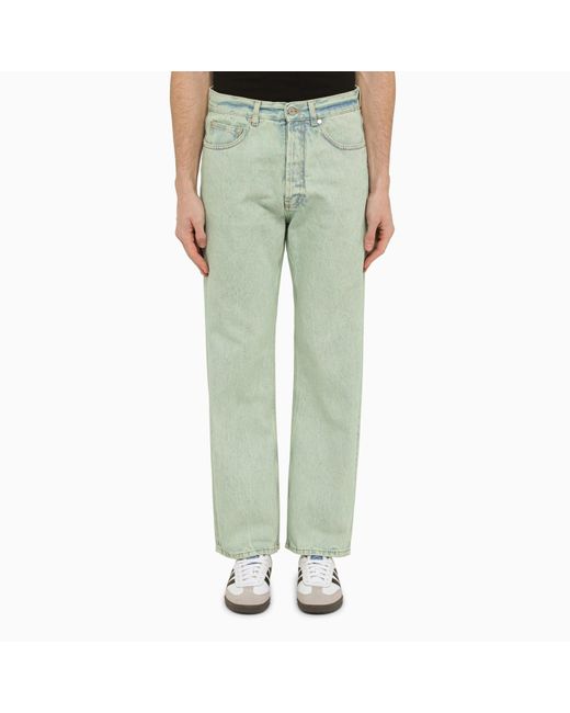 Palm Angels Green Regular Mint Denim Jeans for men