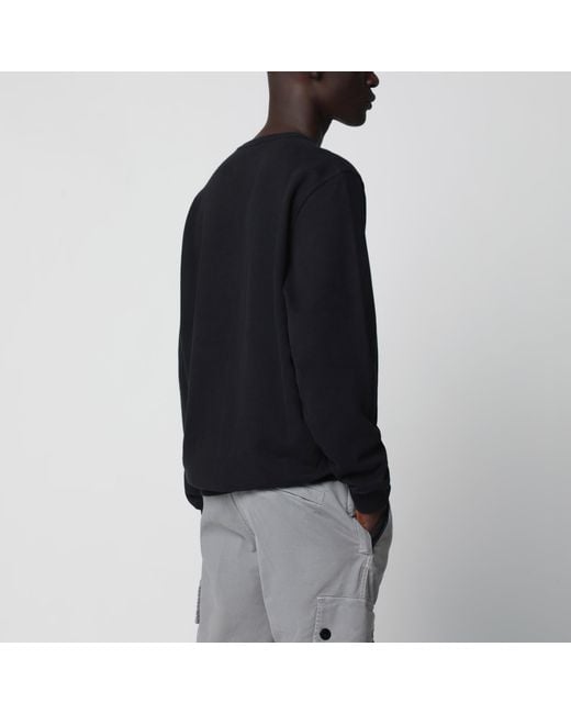 Stone Island Black Cotton Crewneck Sweatshirt for men
