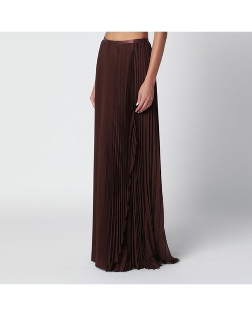 Valentino Brown Long Skirt