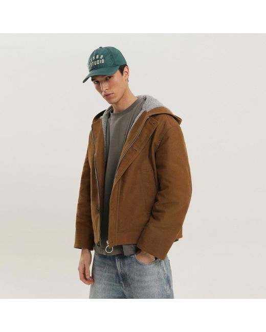 1989 STUDIO Brown Workwear Jacket for men