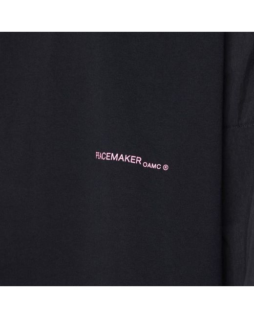 Maglia peacemaker nera in cotone di OAMC in Black da Uomo