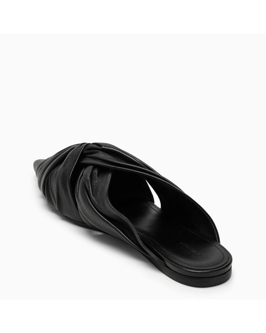 Givenchy Black Leather Twisted Mules