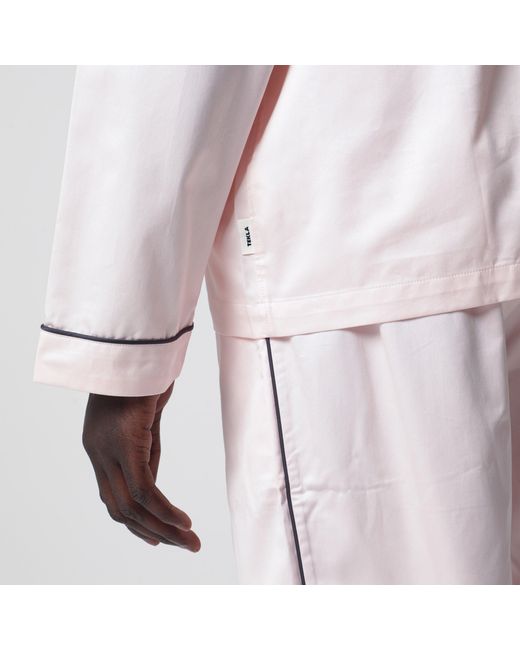 Tekla White Light Pajama Shirt for men