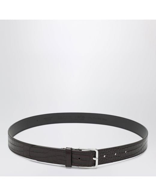 Frankie Shop Black Patent Toni Croc Belt