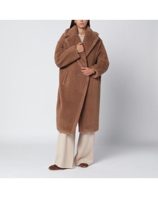 Max Mara Brown Camel-coloured Teddy Bear Icon Coat