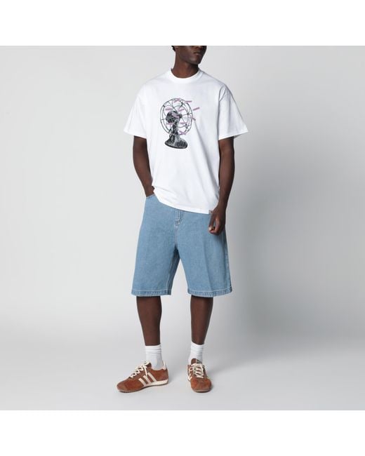 Carhartt Blue Brandon Short/Stone Bleached for men
