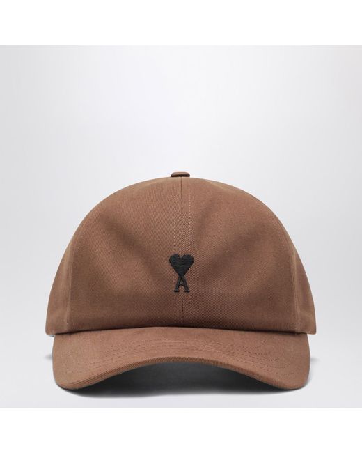 AMI Brown De Coeur Hazelnut Baseball Cap for men