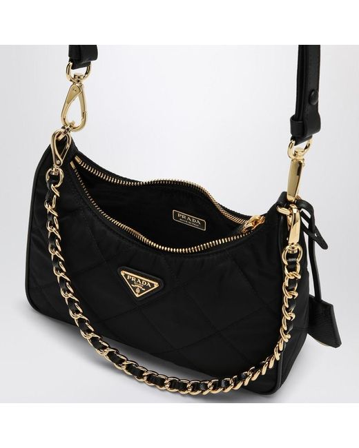 Mini borsa re-edition 1995 chaîne nera di Prada in Black