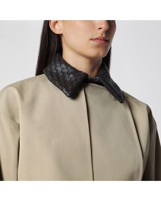Bottega Veneta Natural Sahara Cotton Trench Coat