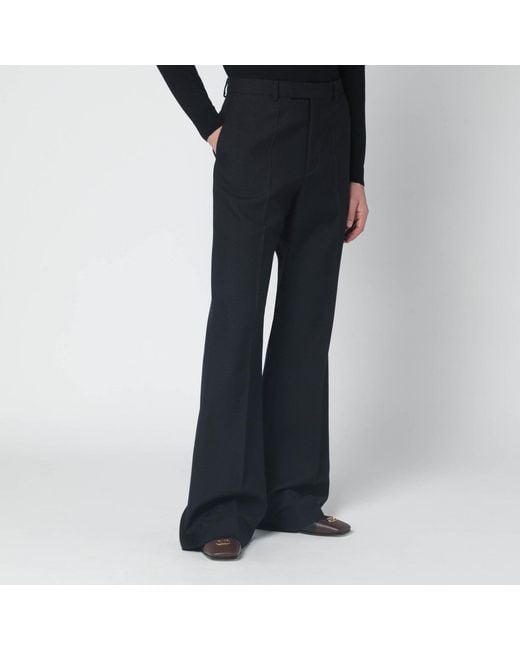 Valentino Black Wool-Blend Trousers for men