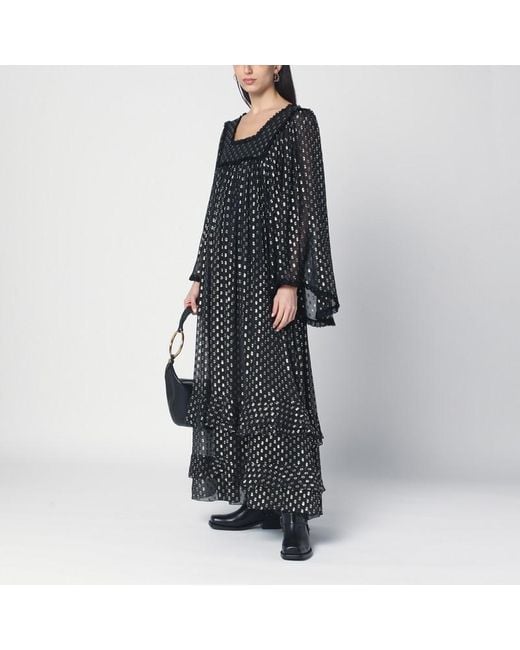 Chloé Black Dress With Lurex Thread